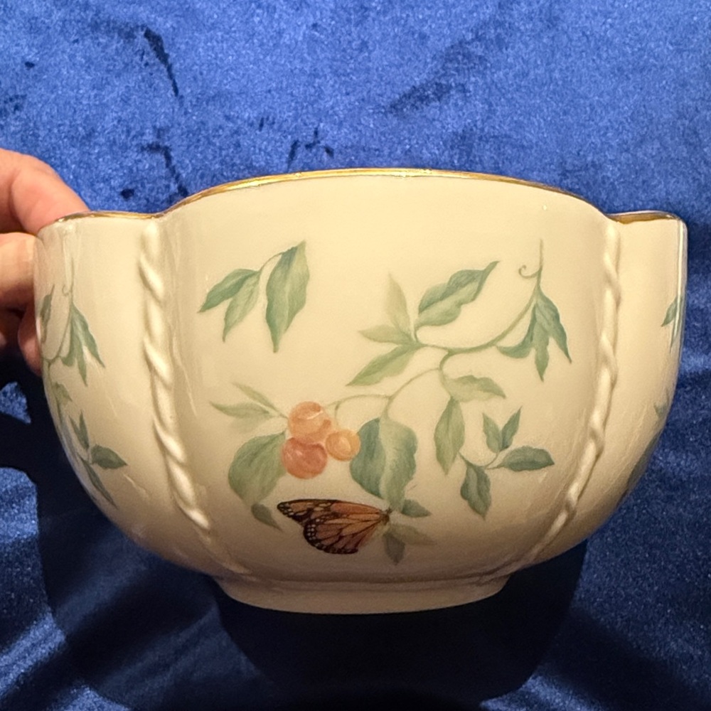 Lenox Morningside Cottage 6 1/2" Treat Bowl Butterfly Made in USA!